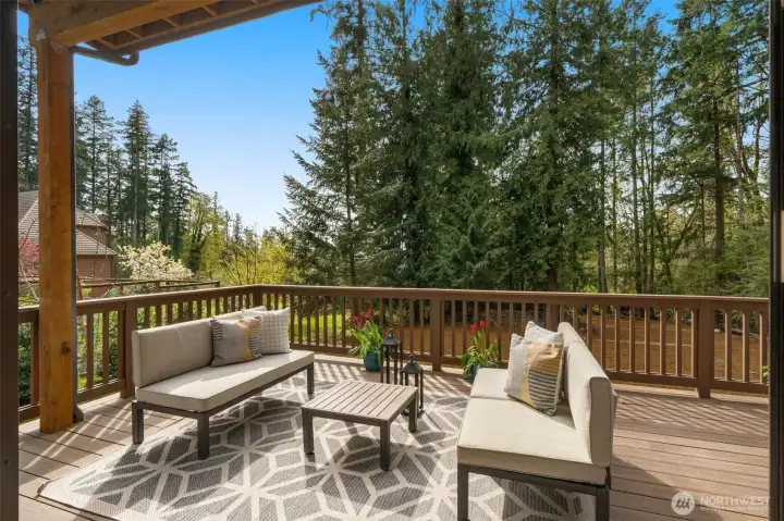 Open the multi-panel slider to bring the outside in