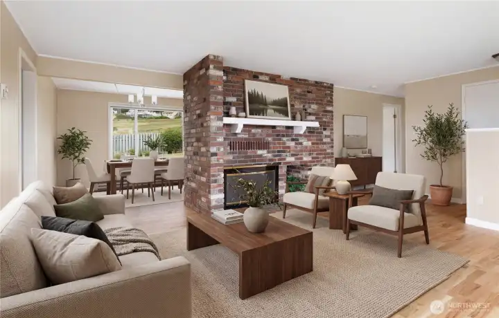 Staged Living and Dining rooms Staged Living and Dining rooms