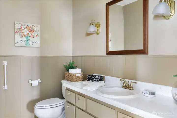 Powder room off Family room Powder room off Family room