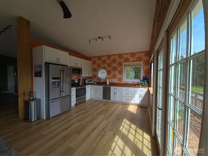 Fully update and remodeled kitchen including appliances and wiring.