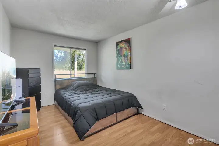 Bright secondary bedroom.