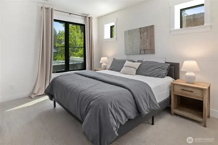Comfortable lower level bedroom. Comfortable lower level bedroom.