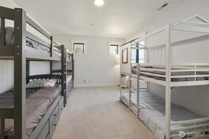 Lower level bedroom for guest or multi-use bedroom options. Lower level bedroom for guest or multi-use bedroom options.