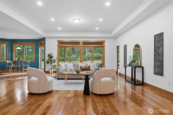 Living Room with Doors to Back Deck