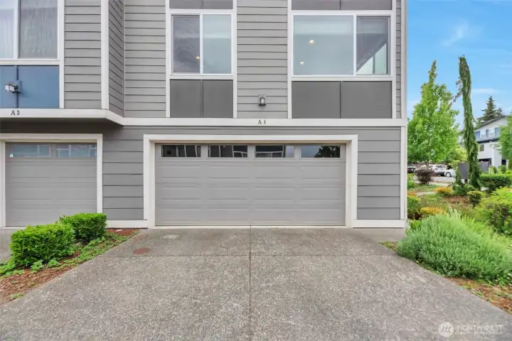 Spacious two car garage