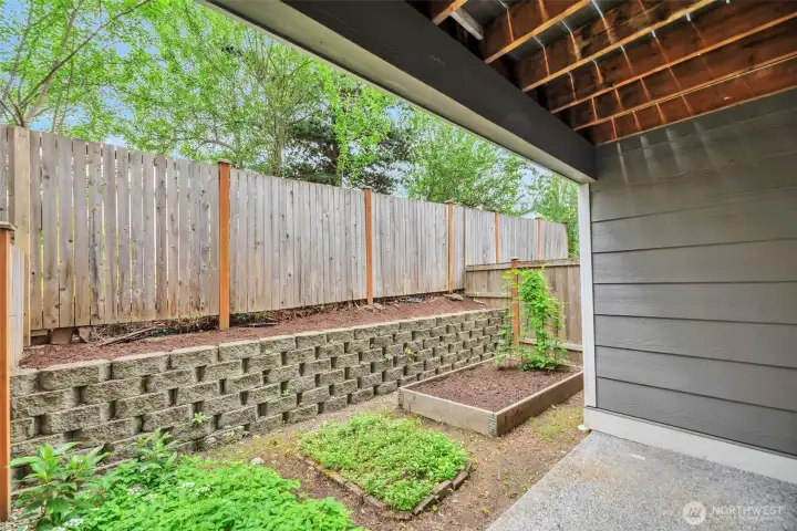 Backyard w patio