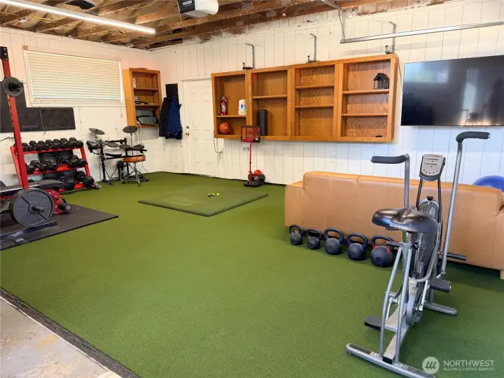 The detached 3-car garage is anything but ordinary. Currently set up as the ultimate man cave and home gym, it has room for all your toys, equipment, and hobbies. With ADU potential, this space offers even more flexibility and income opportunity down the road.