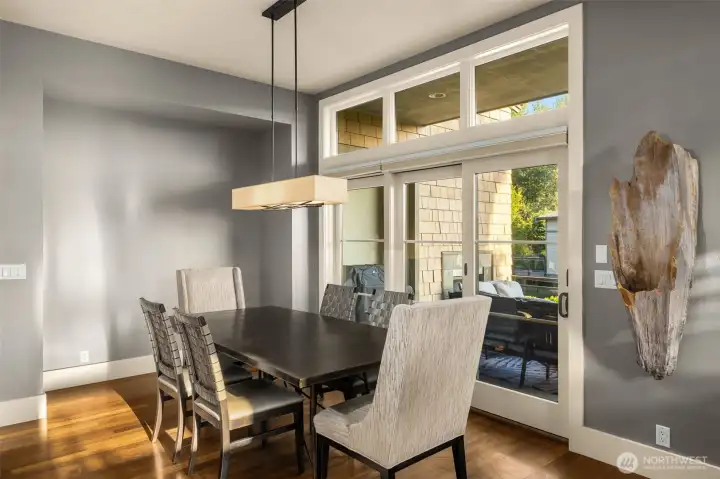 Dining room with access to outdoor living Dining room with access to outdoor living