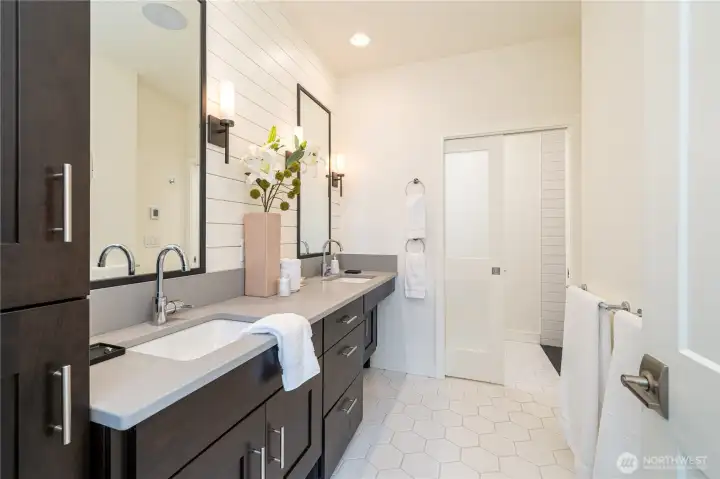 Main Level ADA-friendly Primary Bedroom bathroom.
