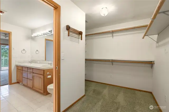 Primary walk-in closet