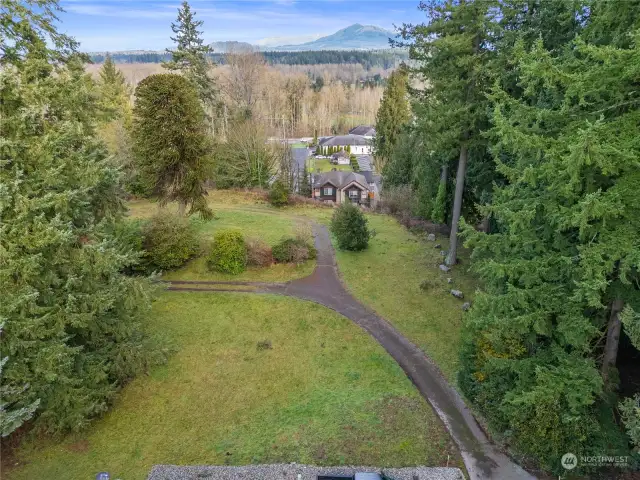 Rising up from the access point. .88 acres level, view lot in Arlington, WA.