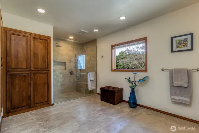 Primary Bath with zero-step Shower
