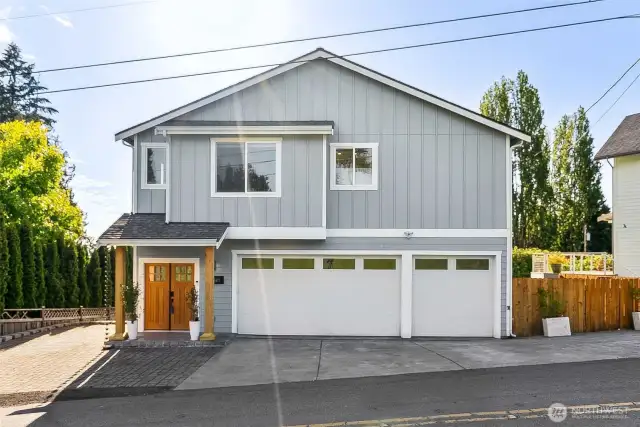 Front view of the house from the street.