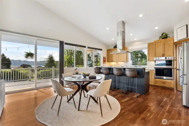 Upstairs Dining and kitchen area