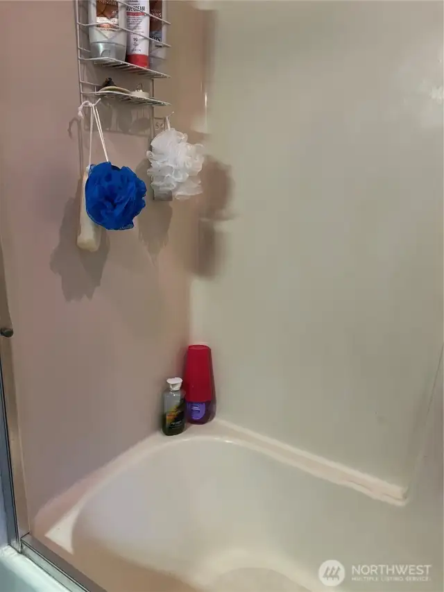 Shower and tub.