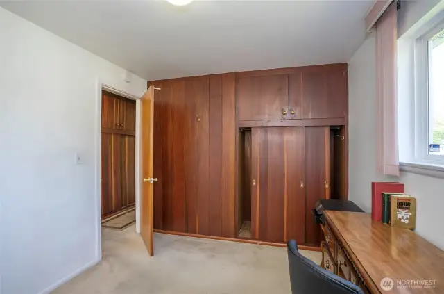 Guest Suite Two features a built-in closet and additional storage space.