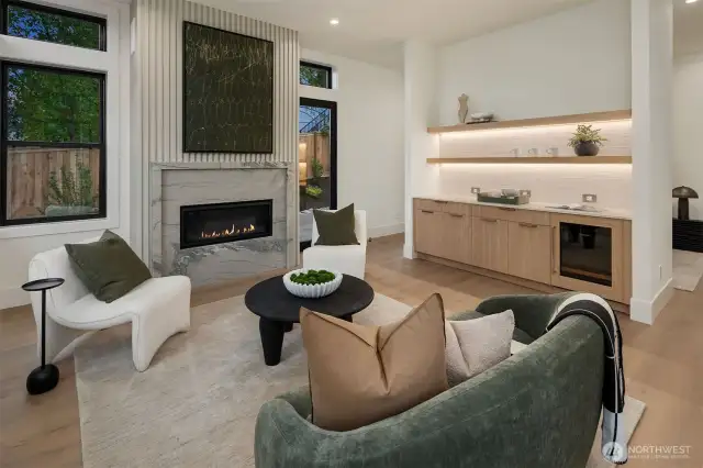 Main floor gen suite with fireplace