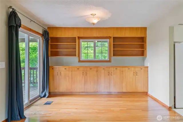 Dining room with built in buffet