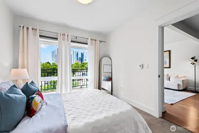 Big windows provide great light and city views.
