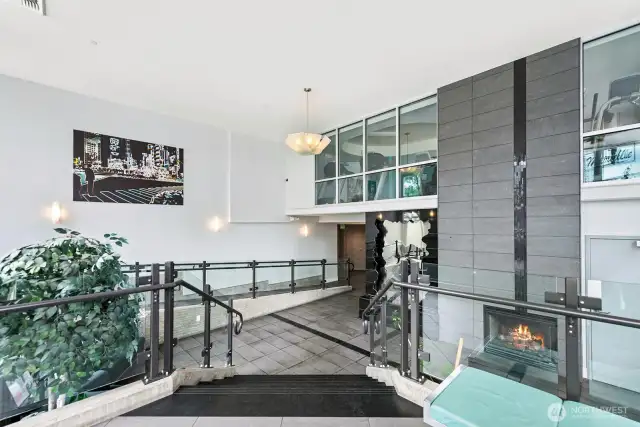 Nice lobby with a secure entrance.