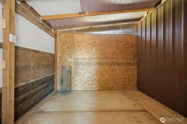 Hay/feed room or other possibilities.