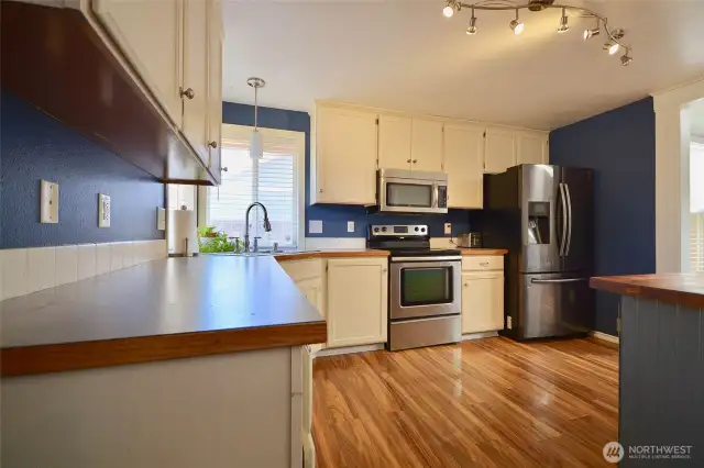 Light and airy dining space off kitchen