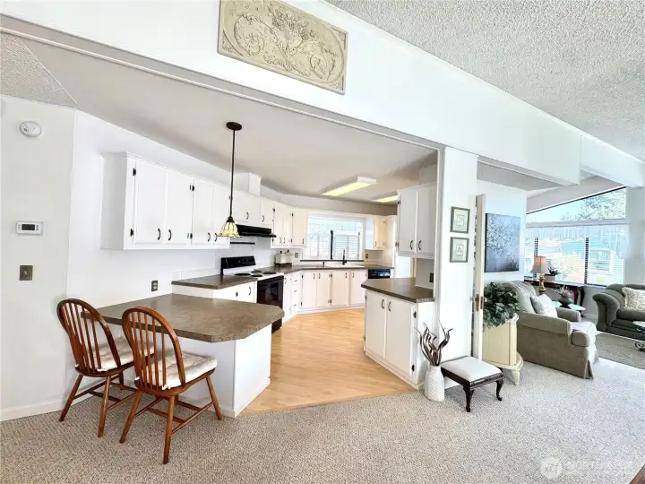 Eat in kitchen Open to living space
