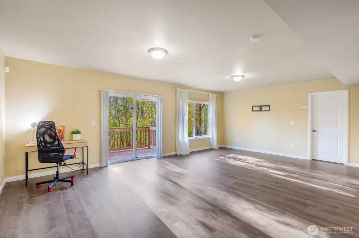 Gigantic living room downstairs, finished basement