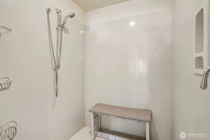 Walk in oversized shower