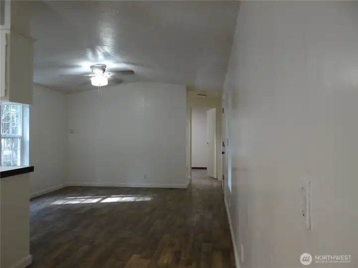 Living Room Looking Back to 2nd & 3rd Bedrooms, Hall Bathroom
