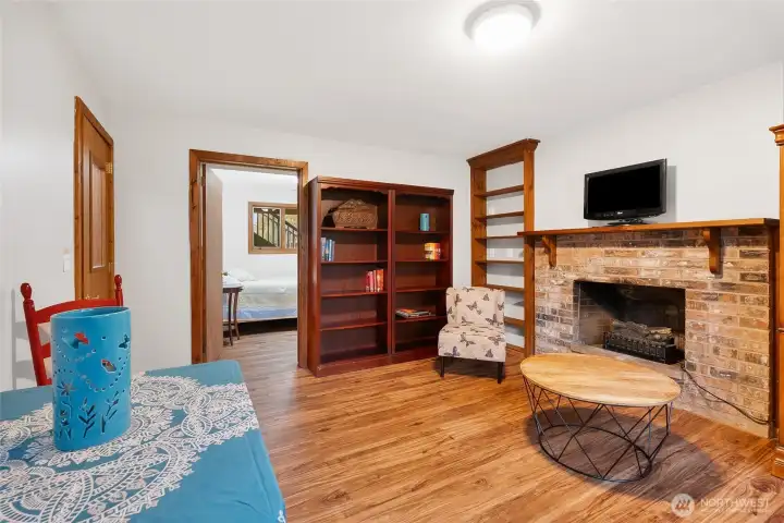 Connection to one of the bedrooms in the lower level