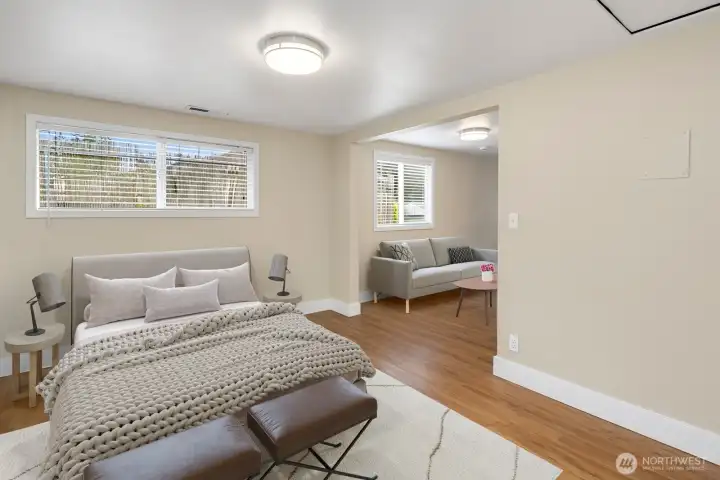 Secondary living space - great primary bedroom, multi-gen living, guests, home office or more