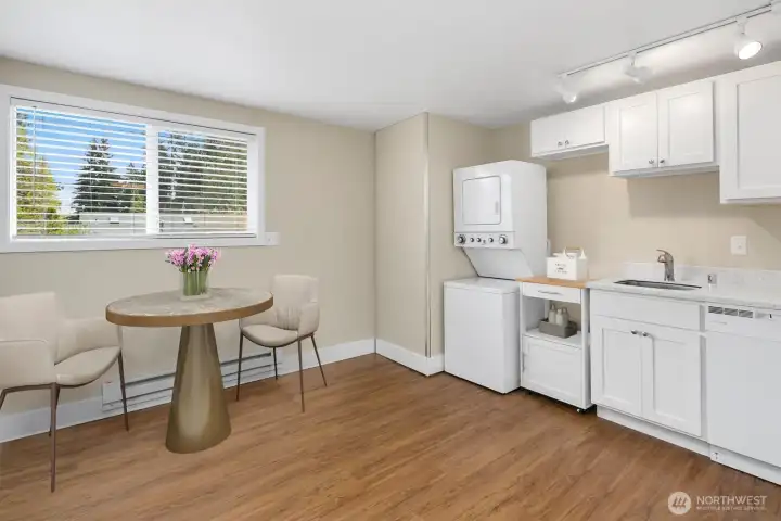 Separate washer and dryer for added flexibility and convenience
