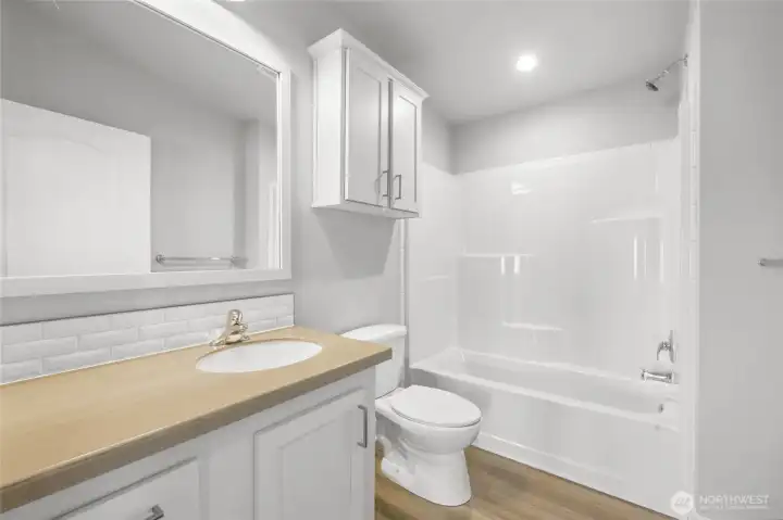 "Same model but different home pictured"