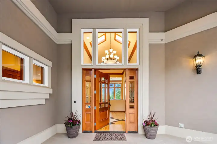 A grand entry into the calm.