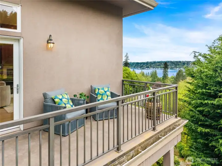 One of many outdoor spaces to relax.