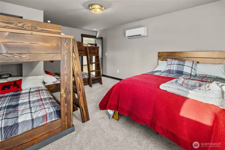 Another view of the massive lower level bedroom.