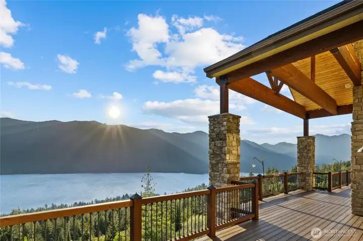 This massive deck allows you to enjoy many different location and views from it.