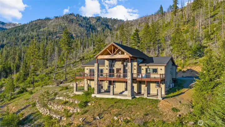 vie of the home perched on this very own mountain top.