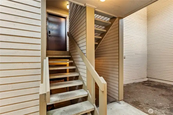 The stairway to get to your home. The stairway to get to your home.