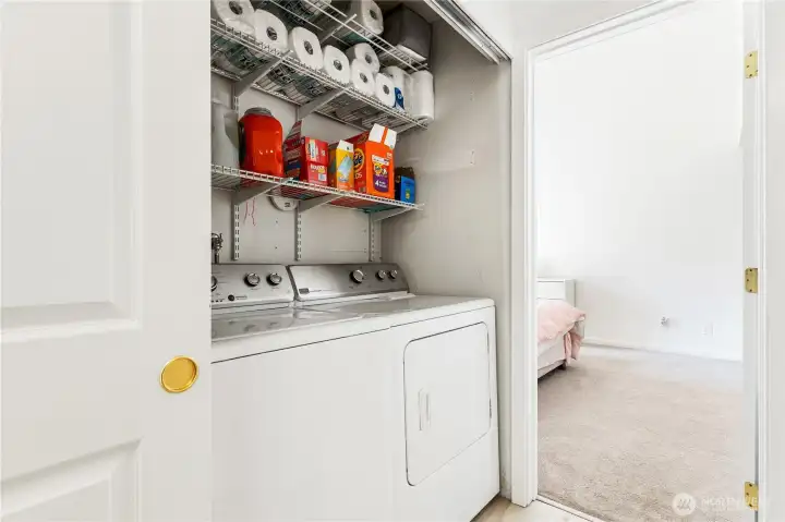 The home also has a large washer and dryer with plenty of storage space. The home also has a large washer and dryer with plenty of storage space.