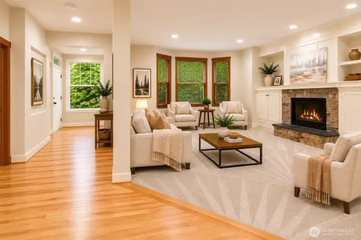 Enjoy ample light and open floorplan (virtually staged)