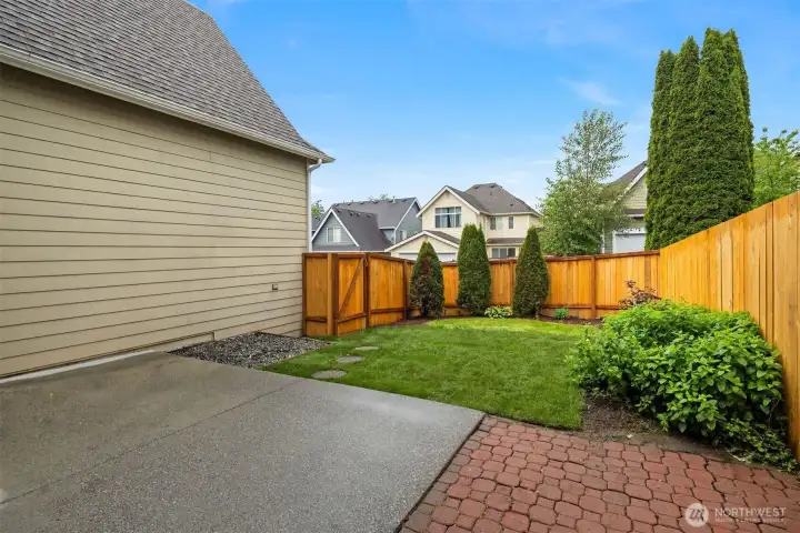 Freshly sodded lawn and refreshed landscaping.