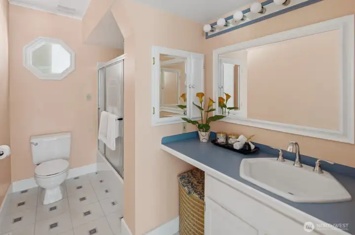 Main floor full bathroom with bathtub Main floor full bathroom with bathtub