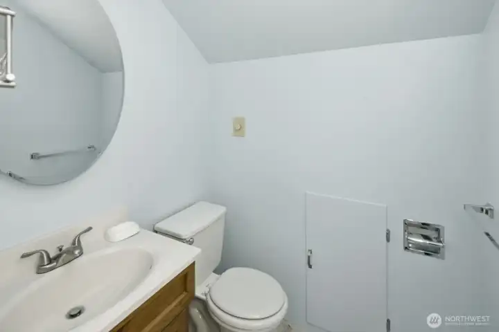 Upper level half bath Upper level half bath