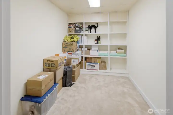 Lower level finished storage area Lower level finished storage area