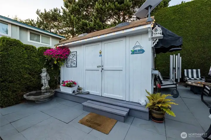 A storage shed for all your toys. A storage shed for all your toys.