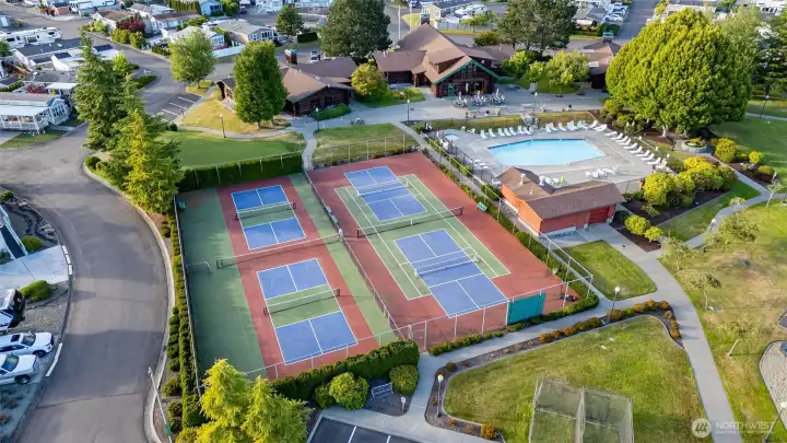 Pickle ball and Tennis courts. Pickle ball and Tennis courts.