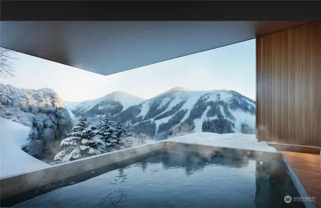 Architect’s conceptual rendering hot tub view