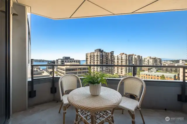 . Enjoy sparkling views of the Space Needle, mountains, and Puget Sound from the living space, primary suite, and the two private decks